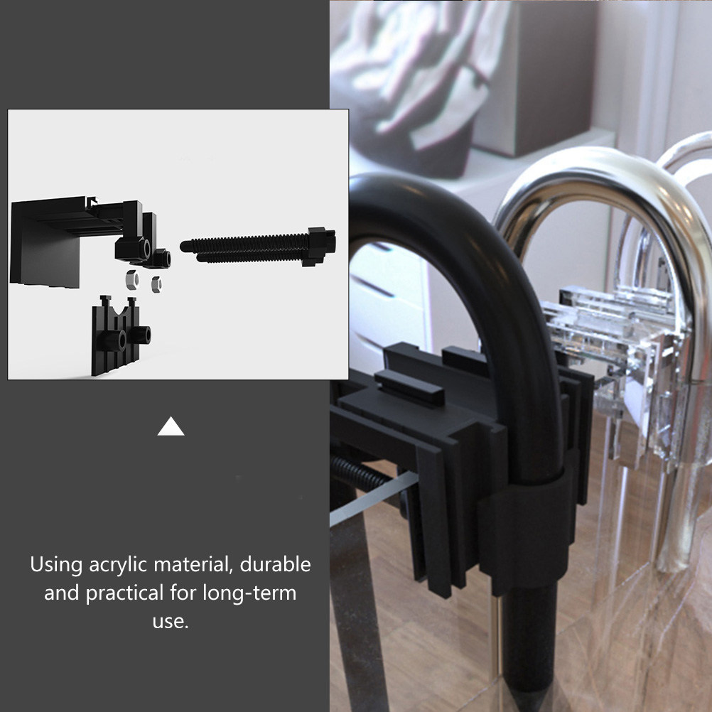 Plastic Pipe Clip - 2Pcs Acrylic Fixing Clamps Water Pipe