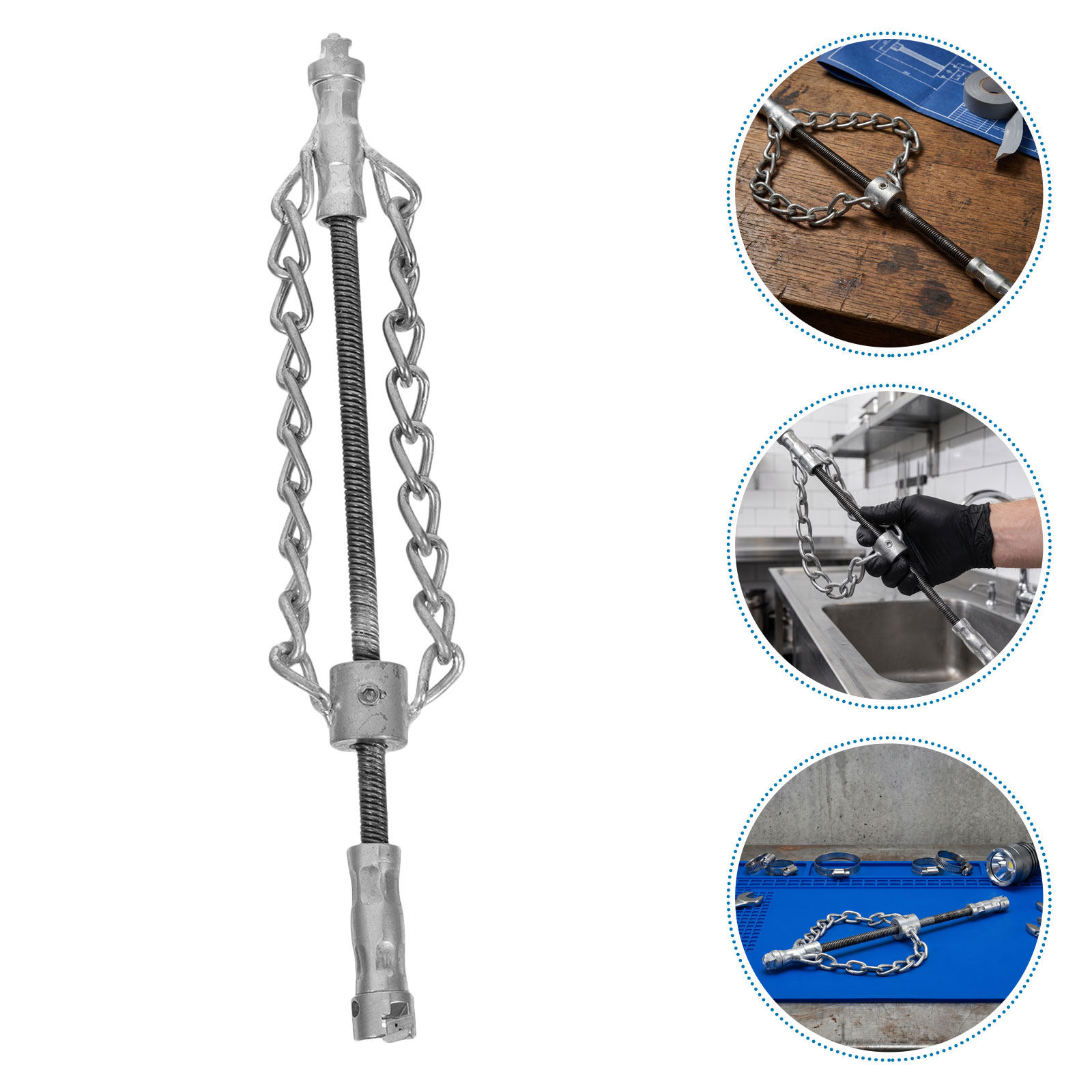 2Pcs Mainline Sewer Cleaner Ch - Drain Snake Flexible review and price